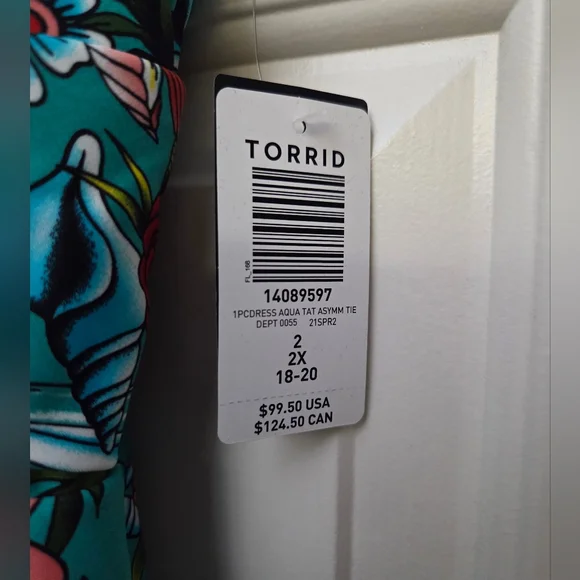 Torrid Retro Tattoo Asymetrical Swimsuit - Picture 8 of 9